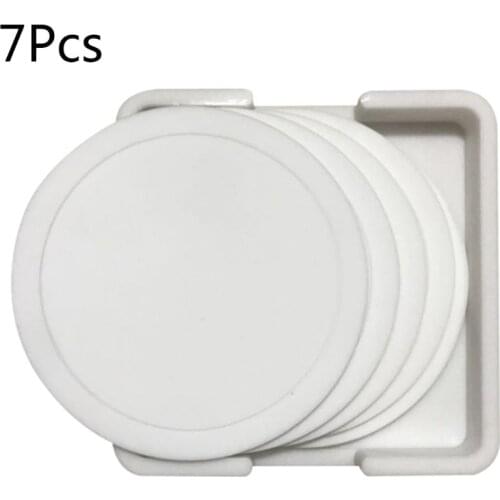 7pcs Non-slip Silicone Drinking Coaster Set Holder Cup Coaster Mat Set Drink Mug Placemat Table Mats Home Decor