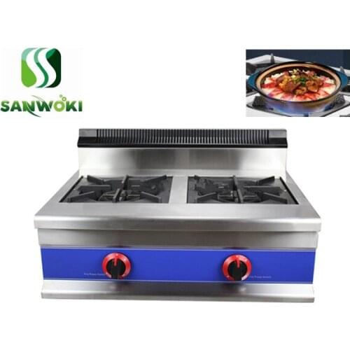 Commercial double head LPG gas/Natural gas heating stove gas type fire gas heater machine cooking oven gas hearth