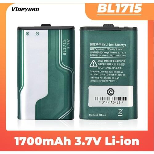1700m 3.7V Hytera HYT BL1715 Li-Ion Battery for HYT TC-320 TC320 Radio Replace Battery