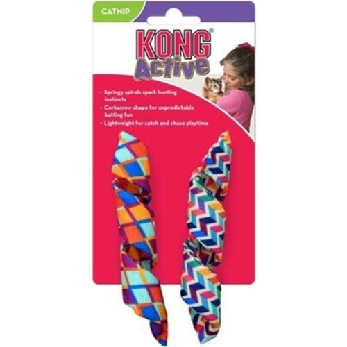 KONG Cat Active Curlz Cat Toy, Color Varies, 2 count
