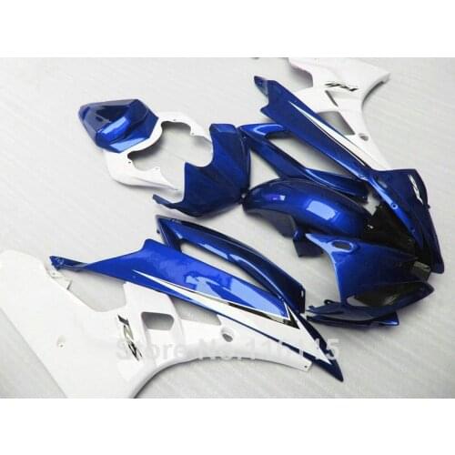 Lowest price fairing kit for YAMAHA YZF R6 2006 2007 white blue fairings YZF-R6 06 07 Injection molding NB095