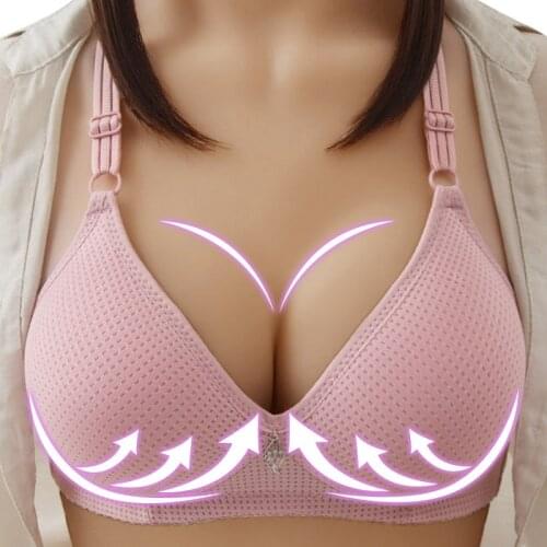 Fashion Spring Bras For Women Sexy Bra Breathing Comfortable Seamless Bra Wire Free Push Up Underwear Small Chest Lingerie
