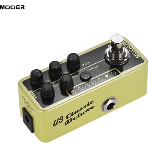 MOOER MICRO PREAMP Series 006 US Classic Deluxe American Blues Combo Digital Preamp Preamplifier Guitar Effect Pedal True Bypass