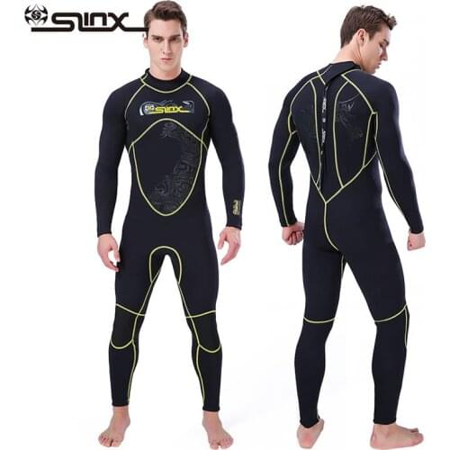3MM neoprene Wetsuit Men Full Body diving suit spearfishing Snorkeling long-sleeved Cold-proof Wetsuit winter thermal swimsui