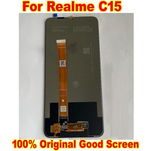 Original Best For Oppo Realme C15 6.5" Black LCD Display Touch Screen Digitizer Assembly Glass Sensor Phone Pantalla Replacement