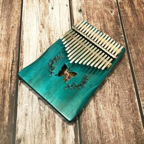 Portable Butterfly 17-Key Finger Kalimba Mbira Wooden Thumb Piano Musical Gift