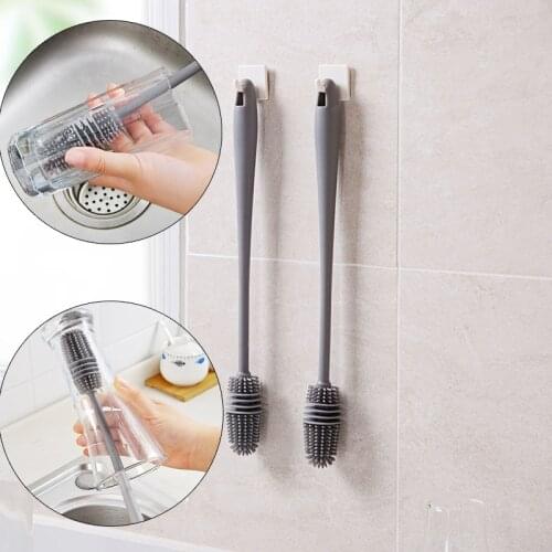 Cup Brush Long Handle Drink Wineglass Bottle Glass Cup Washing Cleaning Sponge Brush Cleaner Kitchen Cleaning Tools Bottle Brush