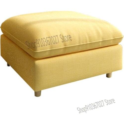 Nordic Fabric Sofa Foot Small Sofa Stool Footrest Square Shoe Changing Stool Bed End Makeup Stool Single
