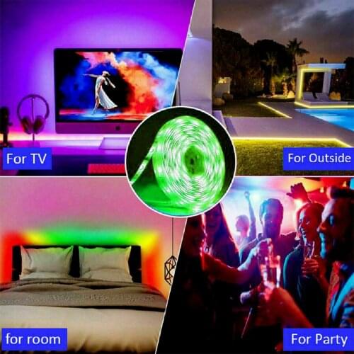 LED Strip Light USB DC5V 5050SMD RGB Flexible LED Strip Tape Ribbon 1M - 5M TV Desktop Screen BackLight Diode Strip light