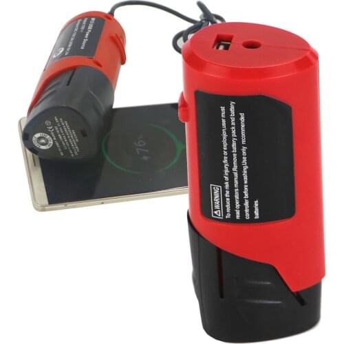USB adapter Charger Use Milwaukee M12 Power Tools Batteries Power Bank to charger the Apple Android phone ipad