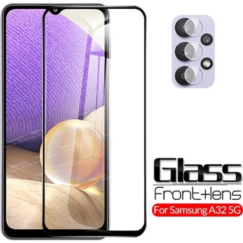 Camera Tempered Glass For Samsung Galaxy A32 5G Glass Screen Protector Sumsung Galaxi A 32 A326B 6.5" Full Cover Protective Film