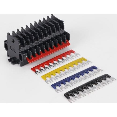10-position short-circuit strip double-layer guide rail type terminal block 1P terminal block TBD-10a20a terminal block