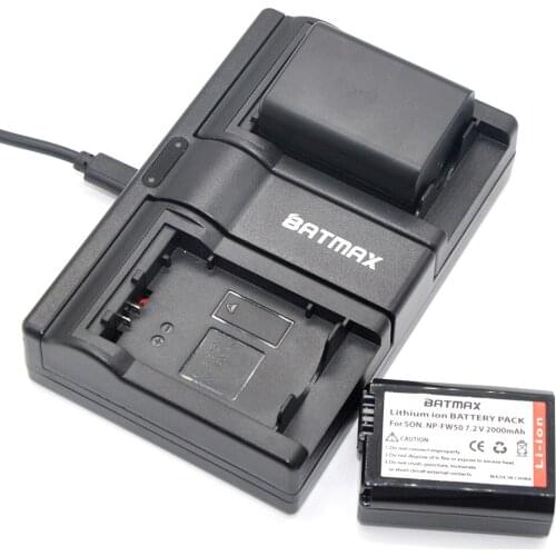 2Pcs NP-FW50 NP FW50 Battery + Dual USB Charger for Sony NEX-7 NEX-5N NEX-F3 NEX-3D NEX-3DW NEX-3K NEX-5C NEX-5DB Alpha 7R II