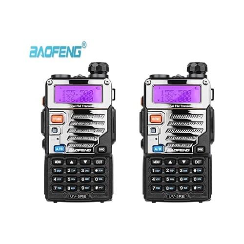 2PCS BaoFeng UV-5RE Dual-Band 136-174/400-480 MHz 128CH FM Ham Two-Way Radio