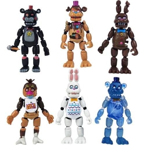 2021 Game FNAF Toys Bonnie Foxy Fazbear Bear Action Figure Dolls Five Night Toy with Light For Children Christmas Gift