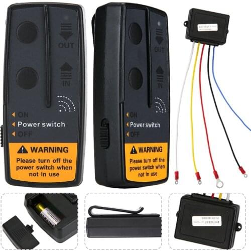 1set 120W 12V 5-7A Car Auto Wireless Winch Receiver 2 Remote Control Kit For Off Road ATV SUV UTV 12V Switch Handset Accessories