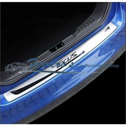 Free shipping car styling for 2012-2015 Ford Focus 3 MK3 Stainless Steel back rear trunk Sill Scuff Plate Protection pedal