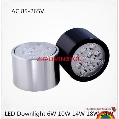 YON Dimmable LED Downlight 6W 10W 14W 18W 24W 85-265V Surface Mounted Wall Spot light led for home Kitchen Bathroom Decor
