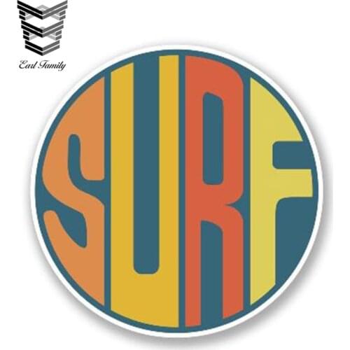 EARLFAMILY 13cm x 13cm Surf Surfing Surfboard Vinyl Decal Car Truck Window Funny Vinyl Decal Waterproof Car Styling Accessories