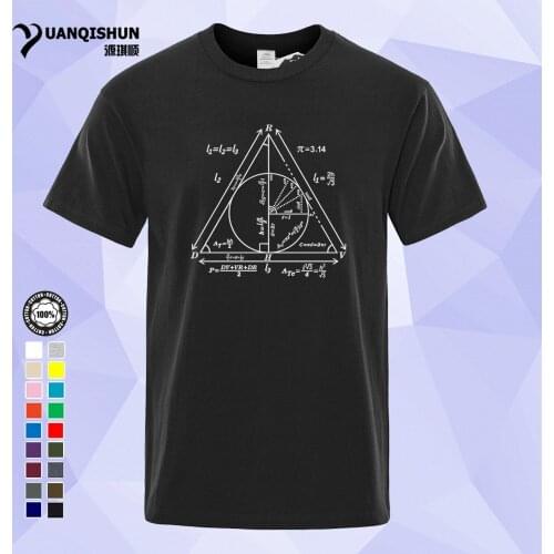 Math Teacher Formula Website T Shirts Triangle Law Summation College Tshirts Mens 16 Colors University T-Shirts High Quality Tee