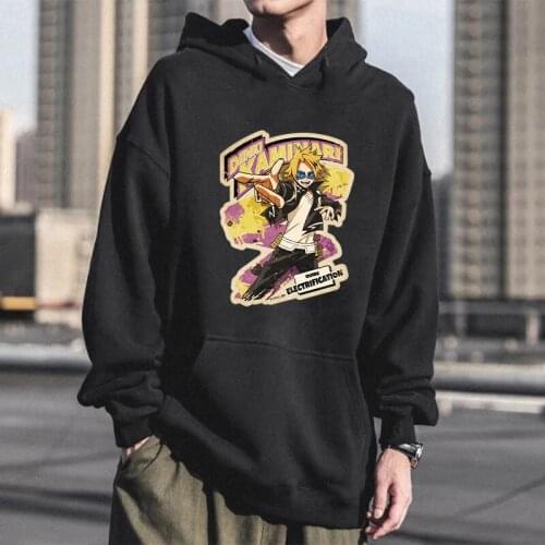 My Hero Academia Japan Anime Hoodies Pullover Cool Cartoon Men Kaminari Denki Fashion Fall Winter Long Sleeve Loose Sweatshirt