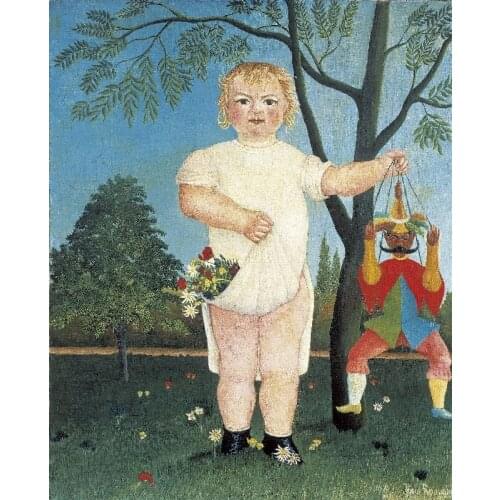 Wholesale Canvas Printed picture from world Famous oil painting The little boy and the Muppets , gift classic art for home decor