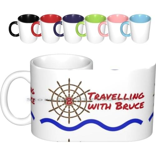 Travelling With Bruce Wave Logo Ceramic Mugs Coffee Cups Milk Tea Mug Travelling With Bruce Wave Logo Travelling With Bruce