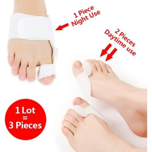 3 Pieces/lot Bunion Corrector Hallux Valgus Aligner Big Toe Separator Toe Corrector Foot Care Foot Thumb Rehabilitation