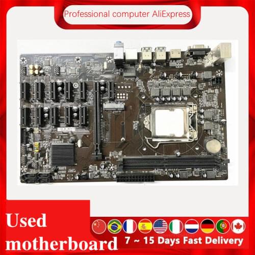 B250 MINING EXPERT TB250 RPO BTC 12P 12PCIE 12GPU H81 H110 PRO BTC + Used motherboard Desktop LGA 1151 DDR4 BTC Motherboard
