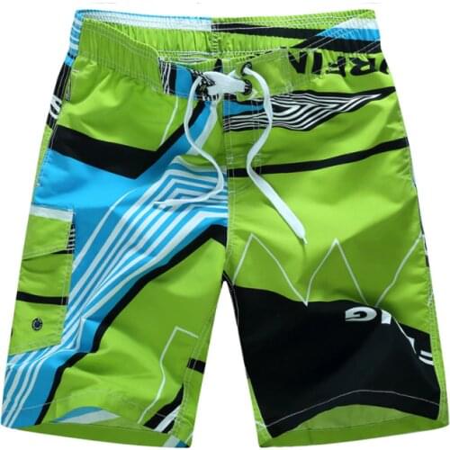 DK13 Men leisure beach shorts briefs summer vacation loose quick dry printing men swim trunk boxer shorts swimwear sunga shorts