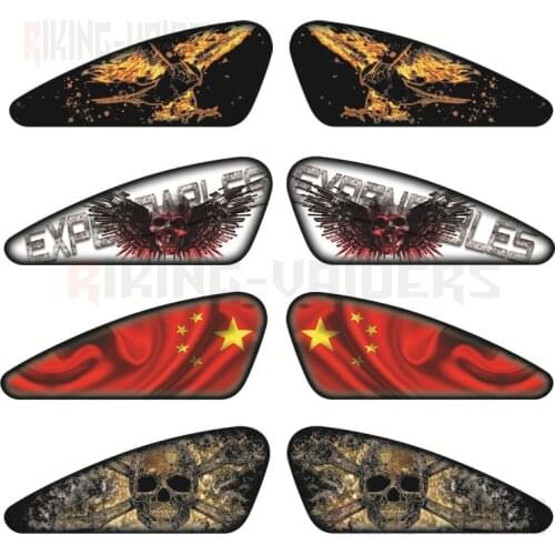 Skull Sticker Eagle Decal Fuel Tank Stickers Flag Decals For Harley Sportster Dyna Softail Touring Honda Suzuki Yamaha Kawasaki