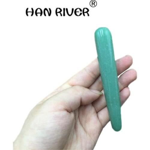 Natural jade powder crystal beauty massage stick Relaxing wand acupoint point stick healing stone body chakra face massage Relax