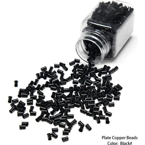 Neisti Hair Extensions Tools Without Silicone Copper Micro Rings Tubes 34*30*60 For Hair Extensions 1000pcs 6 Colors Option