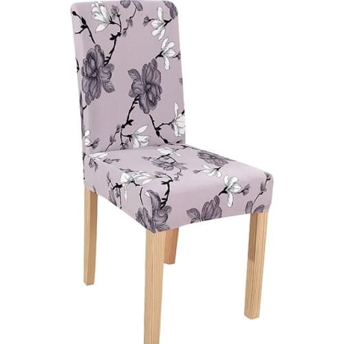 Printed Chair Cover Elastic Seat Chair Removable and Washable Stretch Southern Misty Rain Banquet Hotel Dining Room Cover