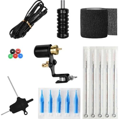 Complete Tattoo Kit Craft Tattoo Machines Gun Tattoo Power Supply Needles Grips Bandages