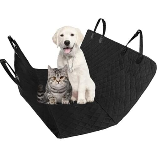 Portable Dog Car Seat Cover View Mesh Waterproof Pet Carrier Car Rear Back Seat Mat Hammock Cushion Protector And Pockets