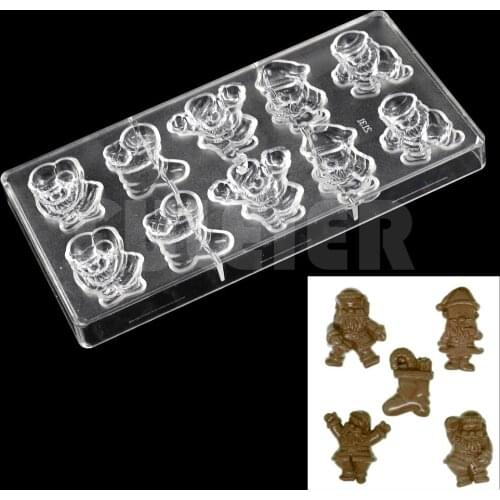 Christmas series from chocolate mold,DIY baking gift polycarbonate chocolate mold bakery products candy cake pastry baking tools