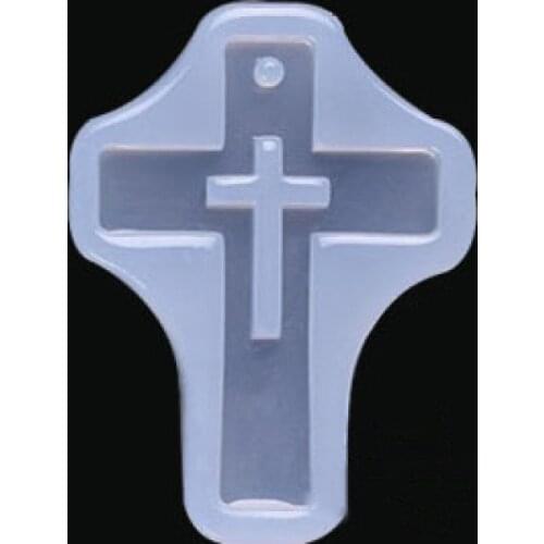 10pcs Cross Silicone Molds Resin Casting DIY Mold Jewelry Making Earring Necklace Bracelet Pendants DIY Tools 40/42/46*57*8mm