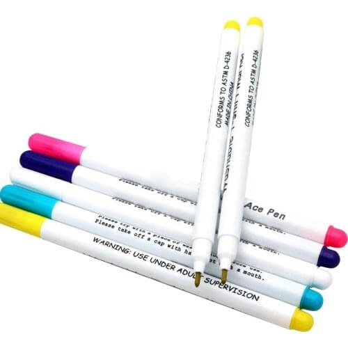 Erasable Fabric Marker Pen 7 Colors Washable Marker Cross Stitch Water Erasable Pen Tailors Quilting Sewing Tools