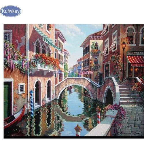 Venice Diamond Painting,Square Rhinestones,mazayka,Diamond Embroidery,Cross Stitch,Full Diamond Painting Dinning Room decor