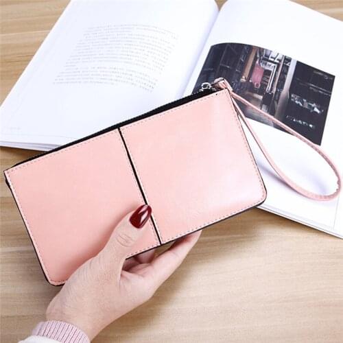 Wristband Wallets PU Leather Vintage Long Women Purse Large Capacity Card Coin Holder New Fashion Ladies Clutch Wallet