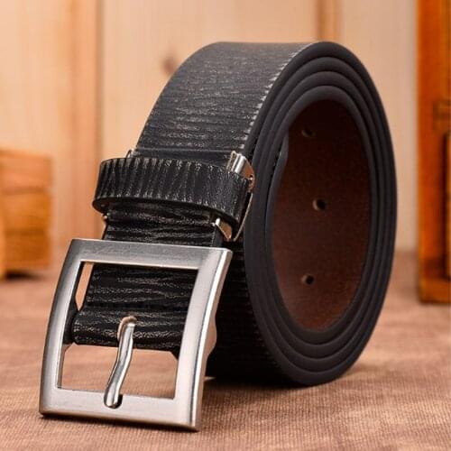 High quality Mens Genuine leather pin buckle belt for male belt for men
