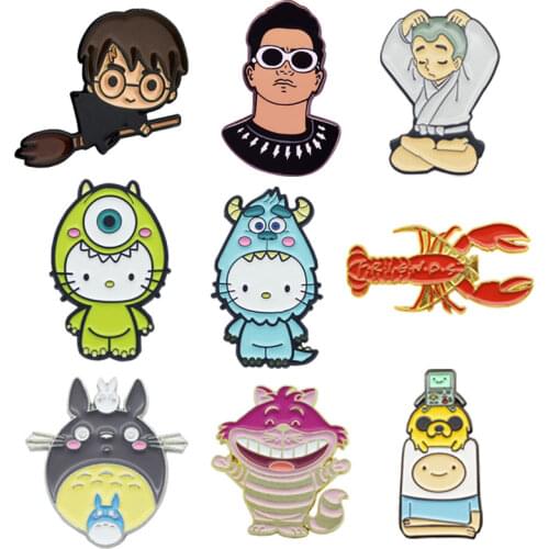 Cute Cat Hard Enamel Pins Collect Funny Magic Anime Metal Cartoon Brooch Backpack Collar Lapel Badges Fashion Jewelry Gifts