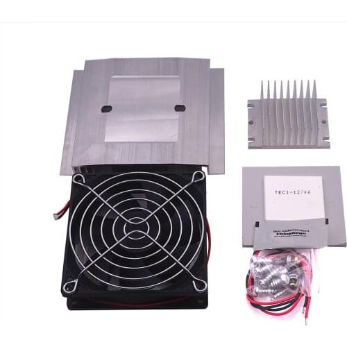 1set Thermoelectric Peltier Refrigeration Cooler DC 12V Semiconductor Air Conditioner Cooling System DIY Kit