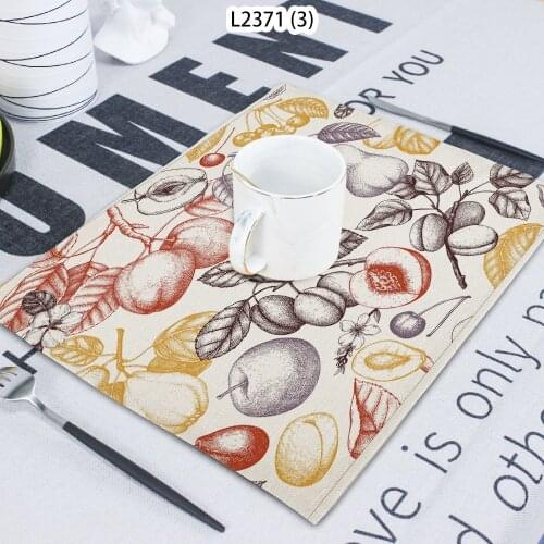 1 Piece Plant Flower Pattern Blue Sky Printed Napkin Cloth Home Decoration Table Mat Cloth Tea Towel Coaster 42*32 Servilletas