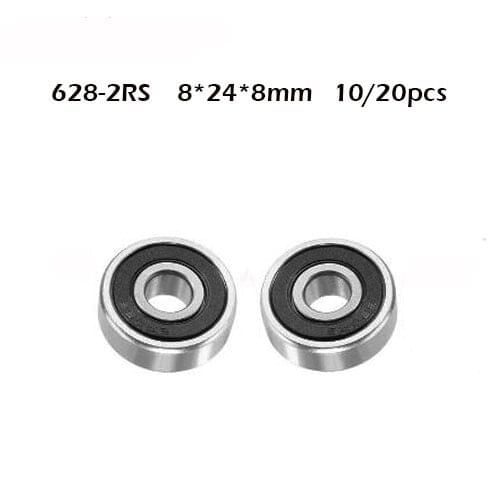10/20PCS 628rs Bearing ABEC-1 8x24x8 mm Miniature 628Z Ball Bearings 628 RS EMQ 628 2RS 628-2RS 8*24*8mm