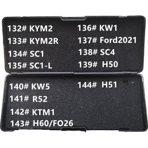 132-144 2in1 Lishi Tool KW16 KW18 KYM2 KYM2R SC1 SC1-L KW1 SC4 KW5 R52 KTM1 H50 H51 H60/FO26 Ford2021 locksmith tool for car key