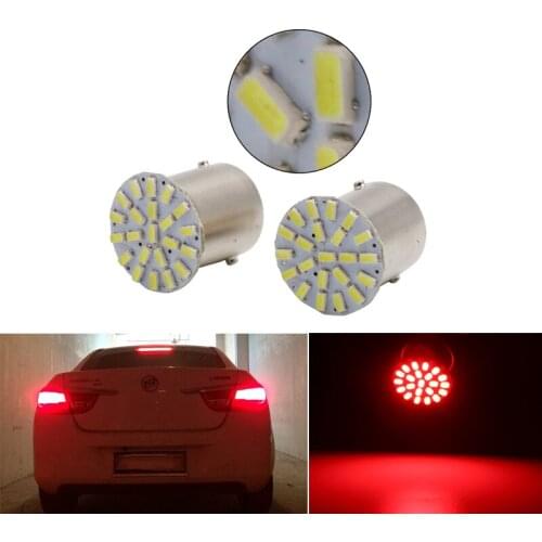2x P21W 1156 Ba15s 1157 Bay15d Car LED Turn Signal Light Bulb Auto Tail Brake Parking Reverse Super Bright Motorcycle Lamp 22SMD