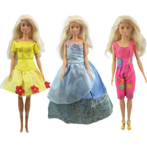 3pcs in 1, New Dress Doll Clothes For Barbies Doll, Doll accessories.（Shoes are not included