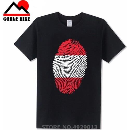 Austria men Fingerprint t shirts Austrian gyms nation team 100% cotton jersey t-shirt fitness clothing tees country flag AT AUT